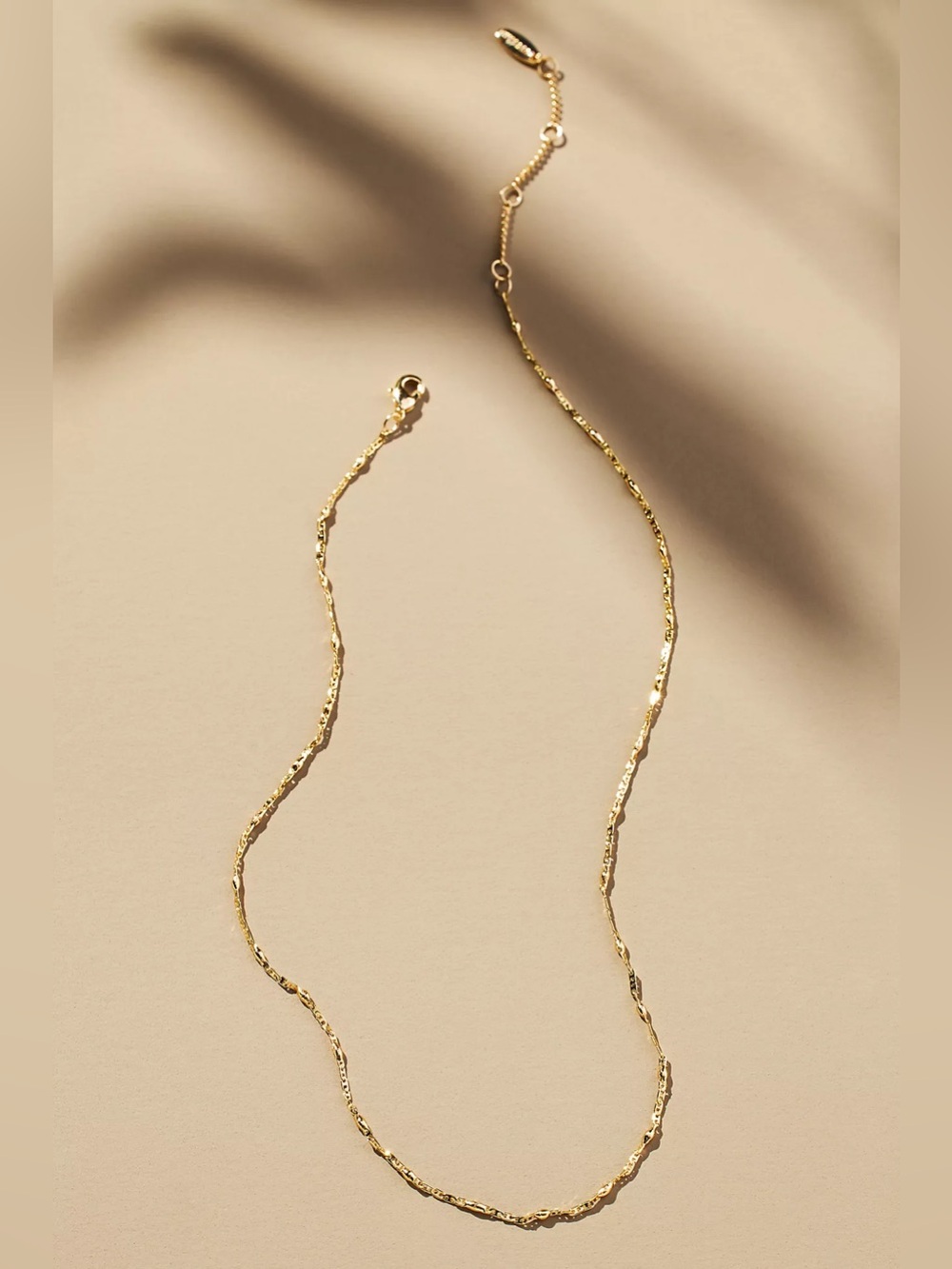 Anthropologie Delicate Bead Necklace - NWT - Gold